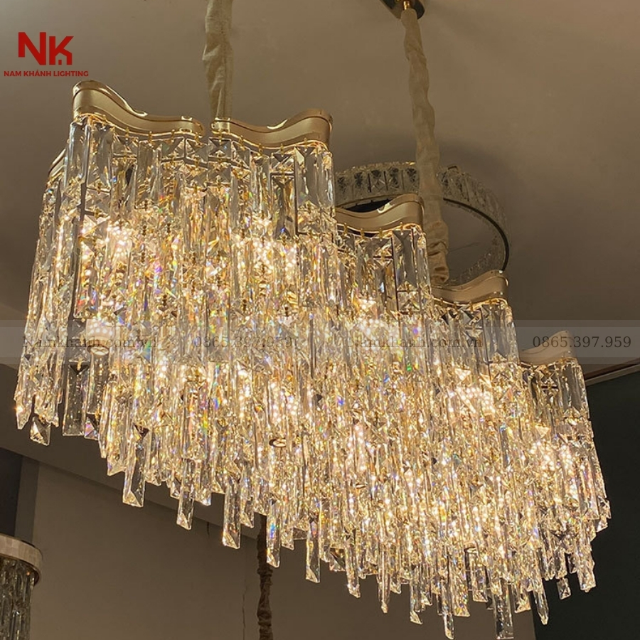 Đèn Thả Pha Lê Chữ Nhật 134/800