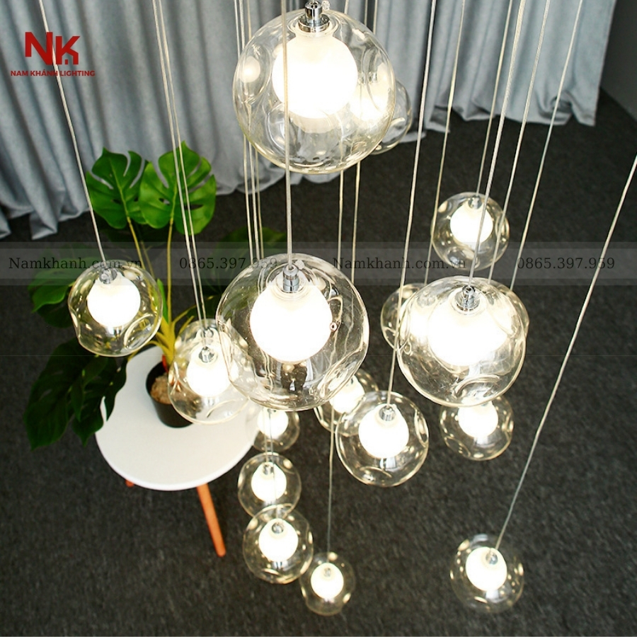 Đèn Thả Thông Tầng Pha Lê Giọt Nước