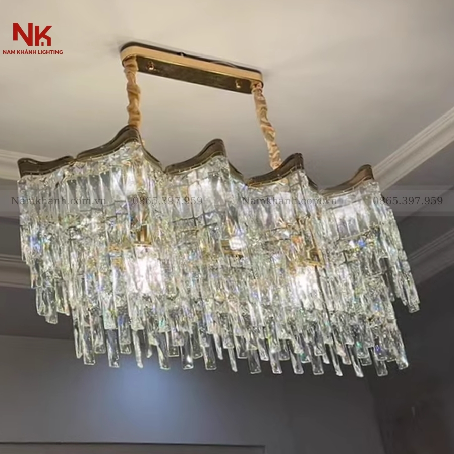 Đèn Thả Pha Lê Chữ Nhật 134/800