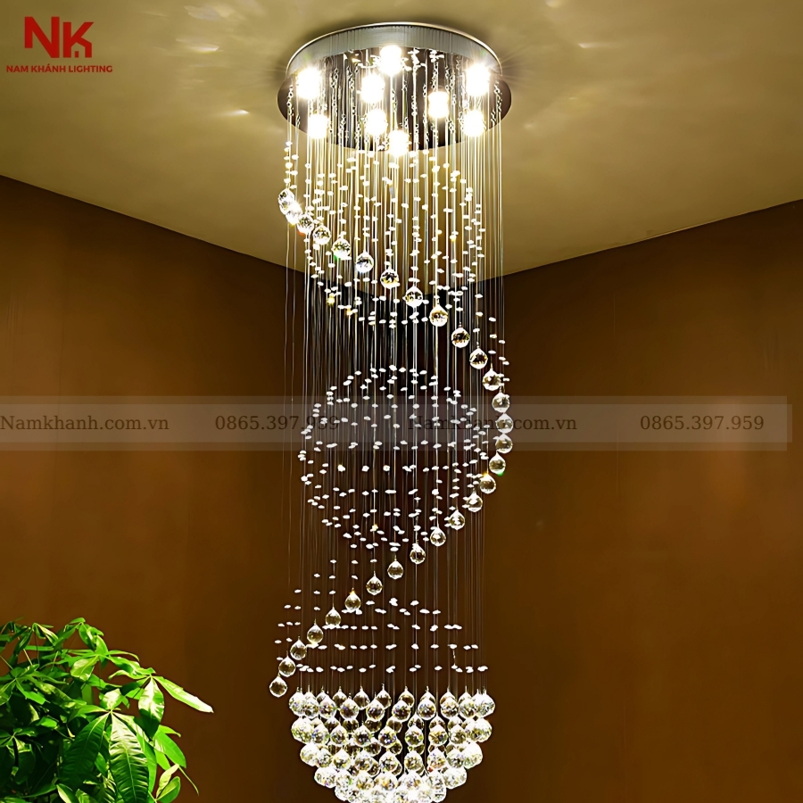 Đèn Thả Thông Tầng Pha Lê 503