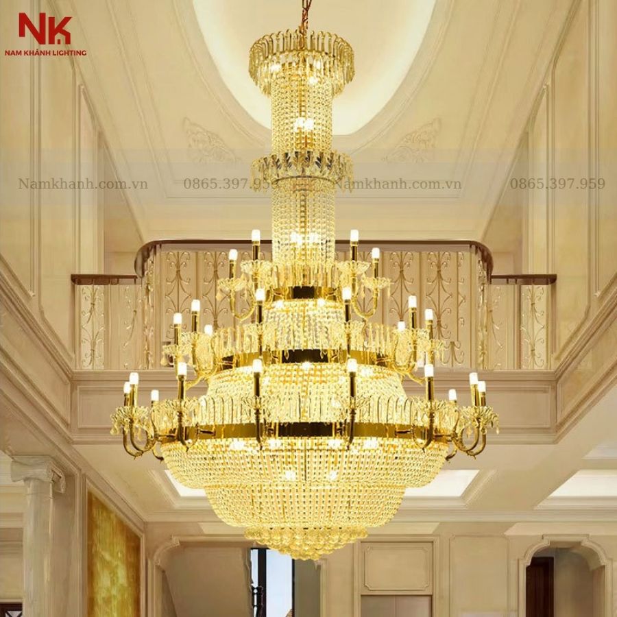 Đèn Chùm Pha Lê Thông Tầng 865
