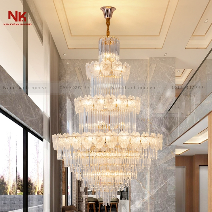 Đèn Chùm Thông Tầng Royal Crystal