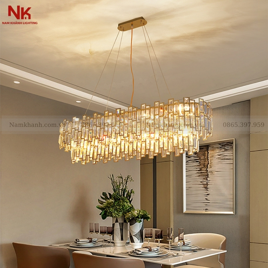 Đèn Chùm Pha Lê Chữ Nhật 160