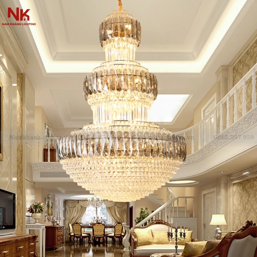Đèn Chùm Pha Lê Thông Tầng 9225