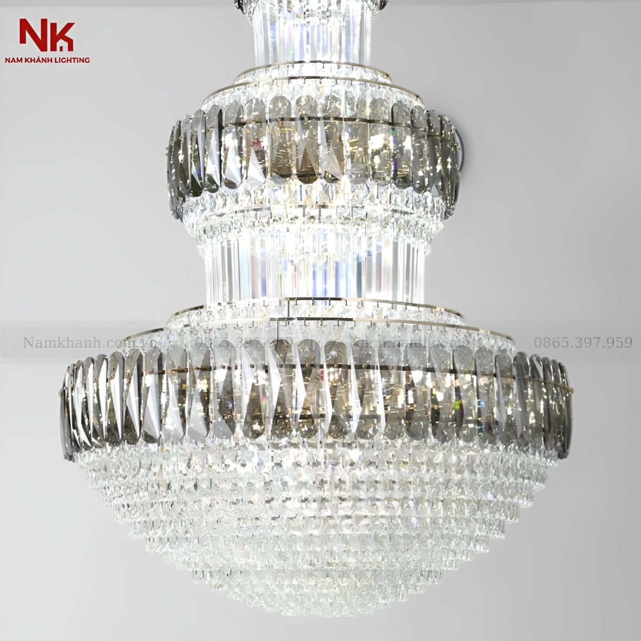 Đèn Chùm Pha Lê Thông Tầng 9225