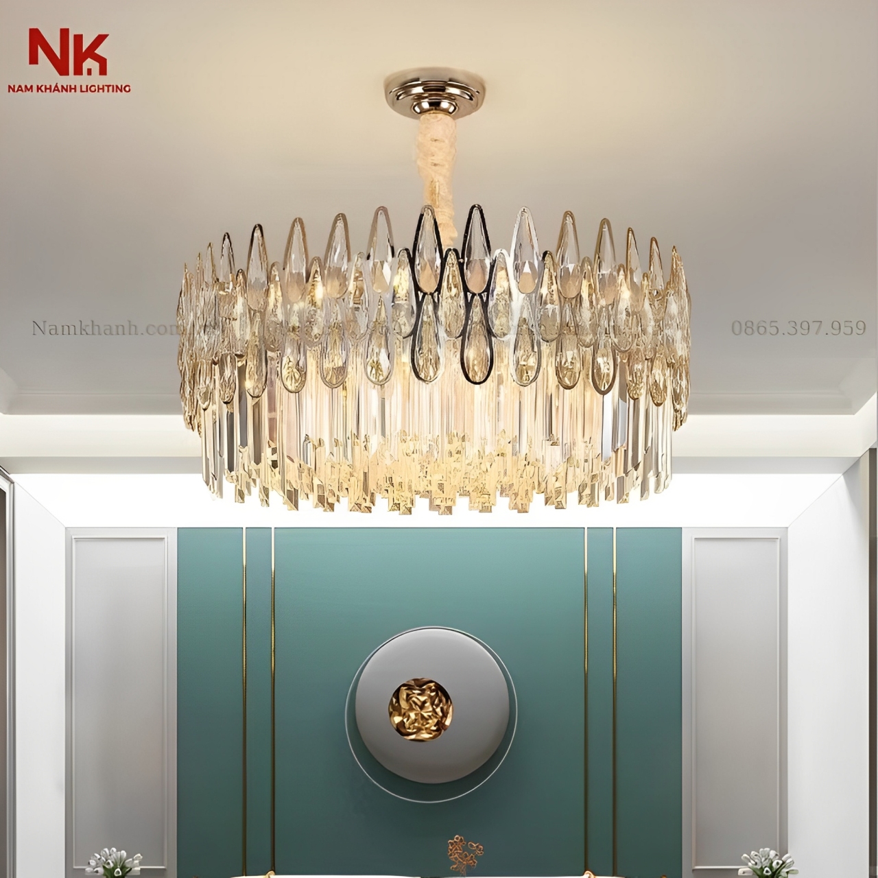 Đèn Chùm Pha Lê Giọt Nước 957