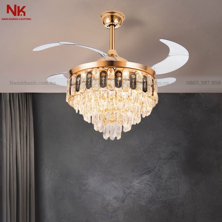 Quạt Cụp Xòe Hoa Hồng 352