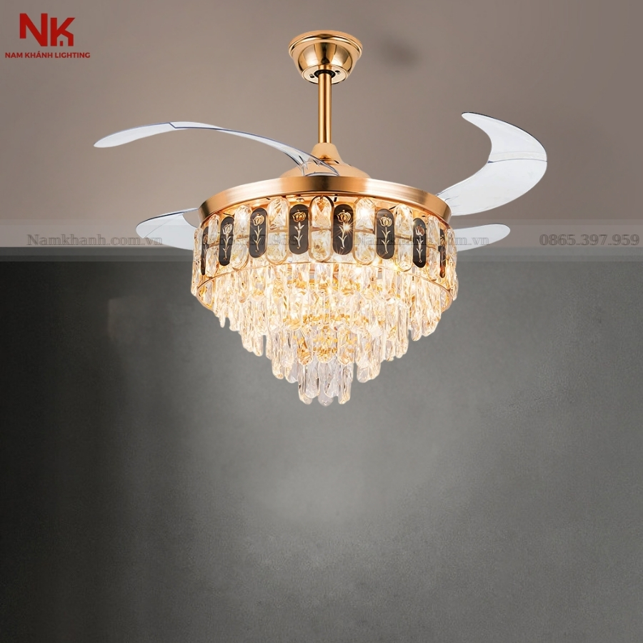 Quạt Cụp Xòe Hoa Hồng 352