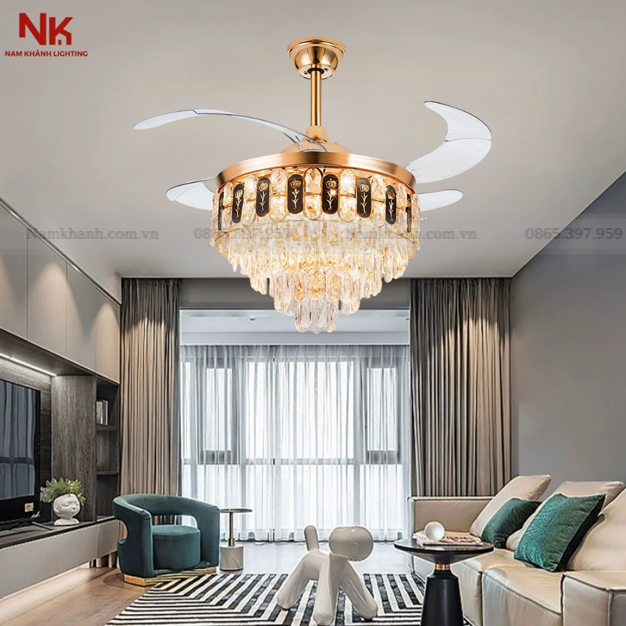 Quạt Cụp Xòe Hoa Hồng 352