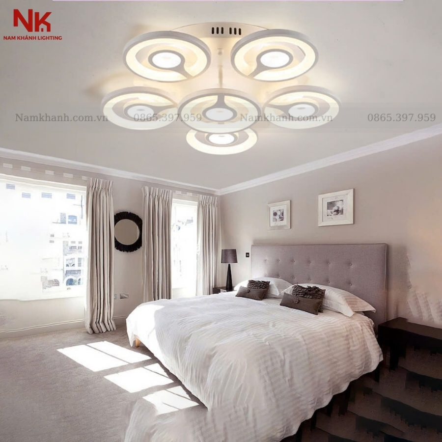 Đèn Ốp Trần 6 Cánh Tròn Đôi