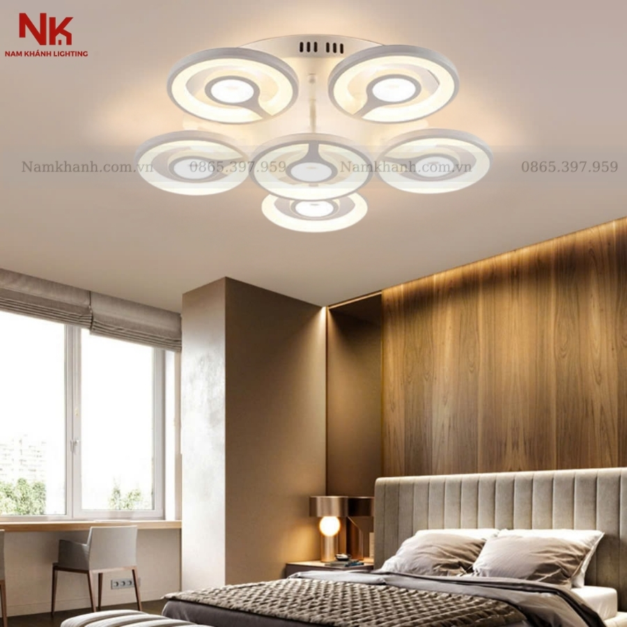 Đèn Ốp Trần 6 Cánh Tròn Đôi