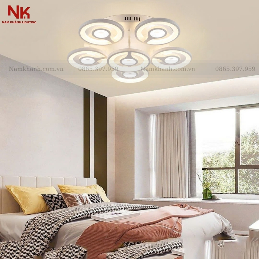 Đèn Ốp Trần 6 Cánh Tròn Đôi