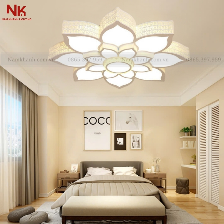 Đèn Ốp Trần Cánh Sen Hộp