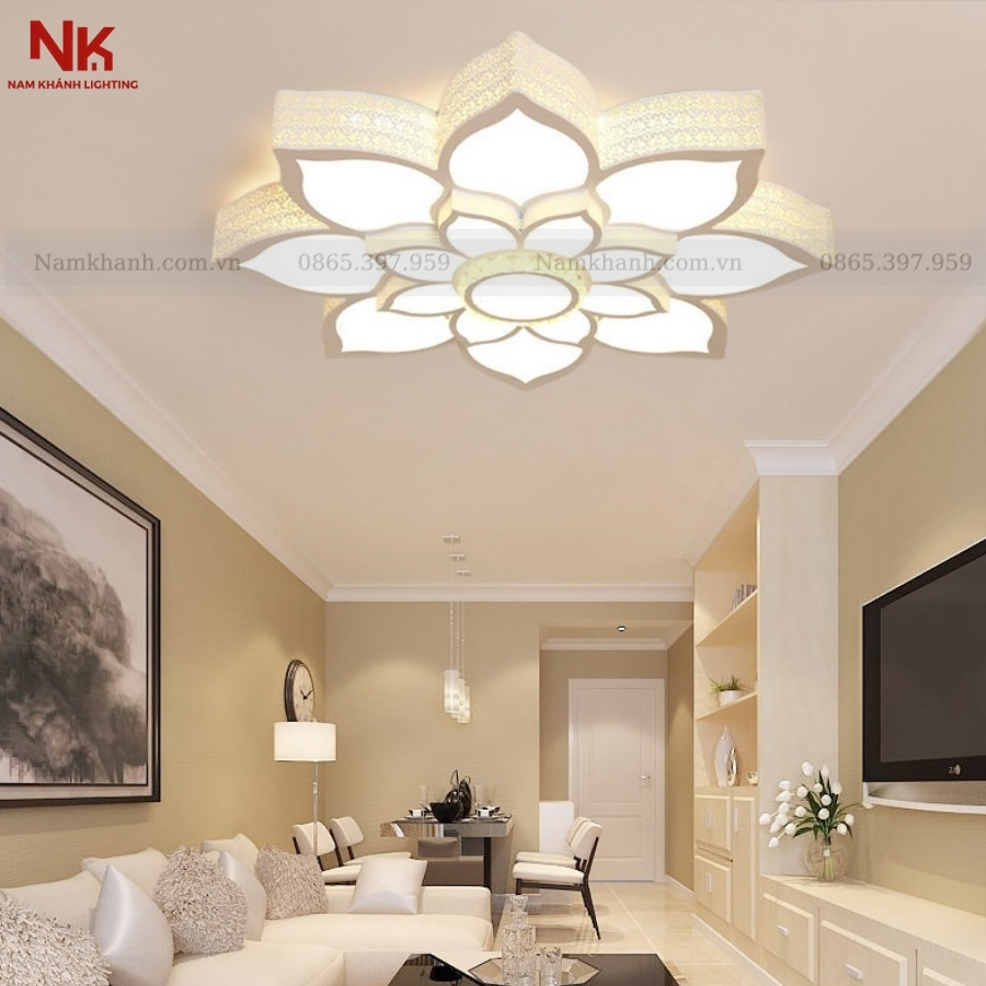 Đèn Ốp Trần Cánh Sen Hộp
