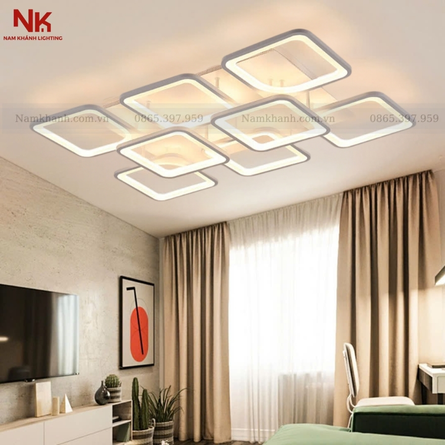 Đèn Ốp Trần 8 Cánh Chữ Nhật