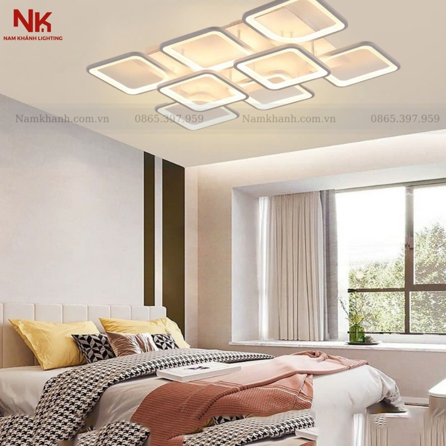 Đèn Ốp Trần 8 Cánh Chữ Nhật