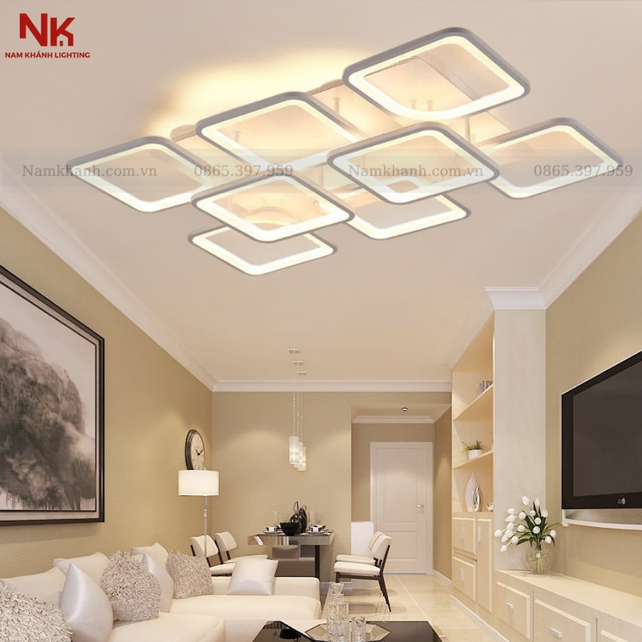 Đèn Ốp Trần 8 Cánh Chữ Nhật