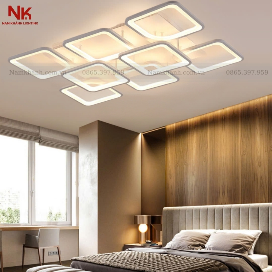 Đèn Ốp Trần 8 Cánh Chữ Nhật