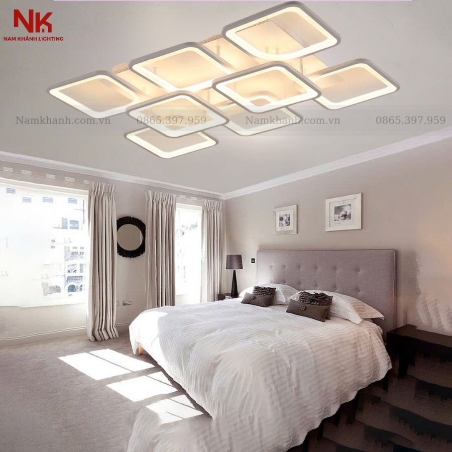 Đèn Ốp Trần 8 Cánh Chữ Nhật