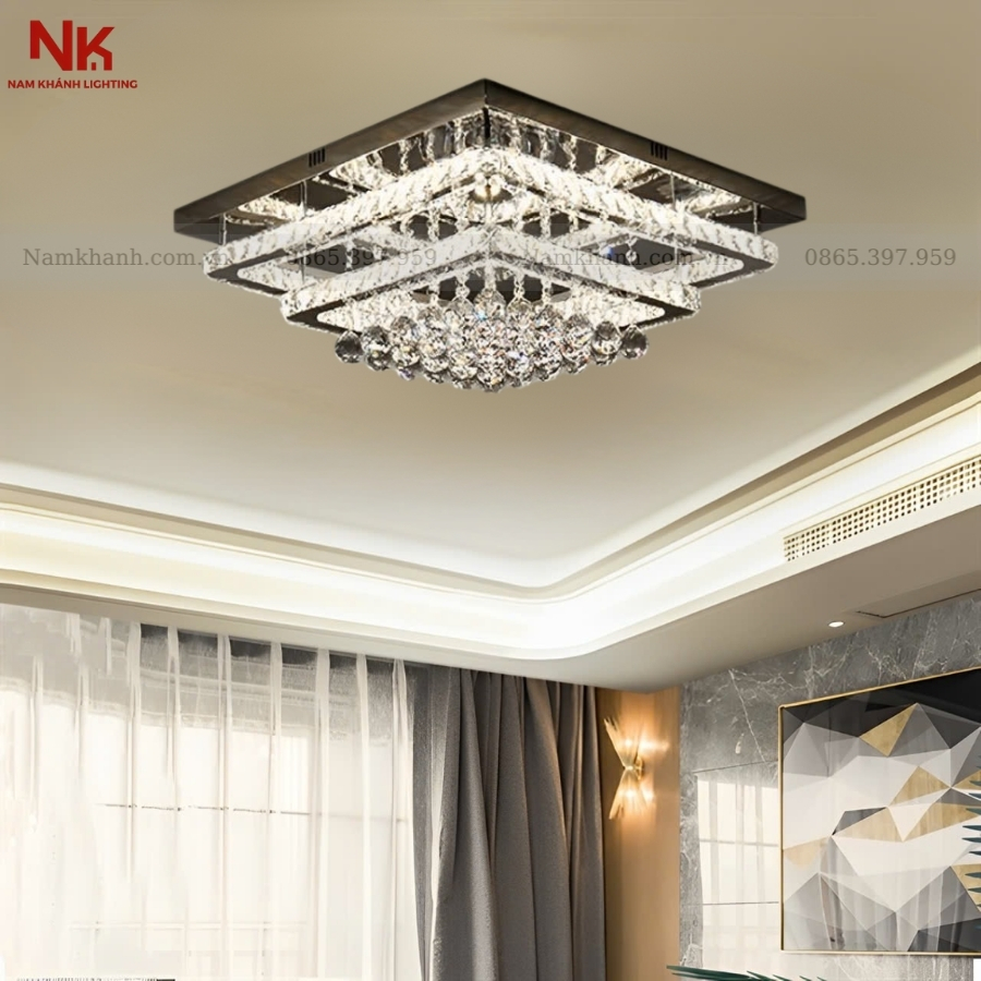 Đèn Ốp Trần Pha Lê 898