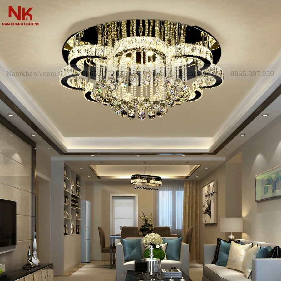 Đèn Ốp Trần Pha Lê 868