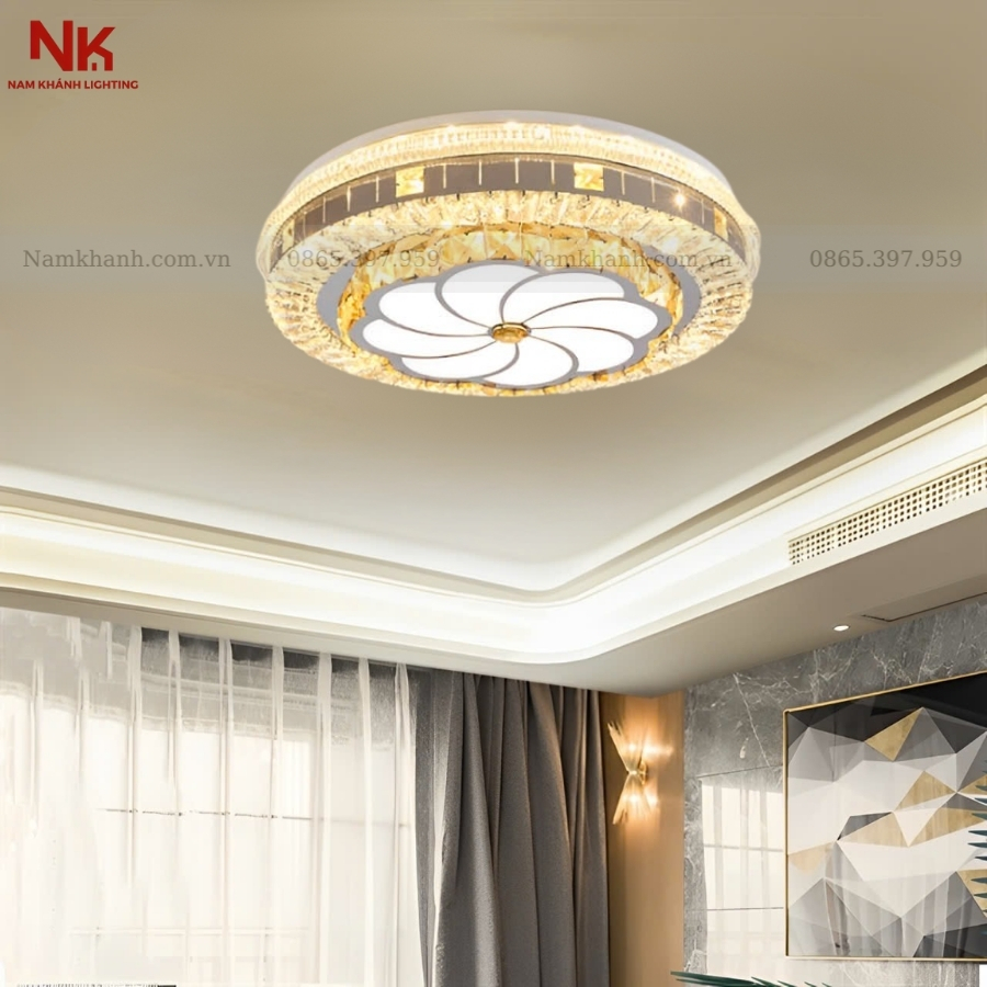 Đèn Ốp Trần Pha Lê 703