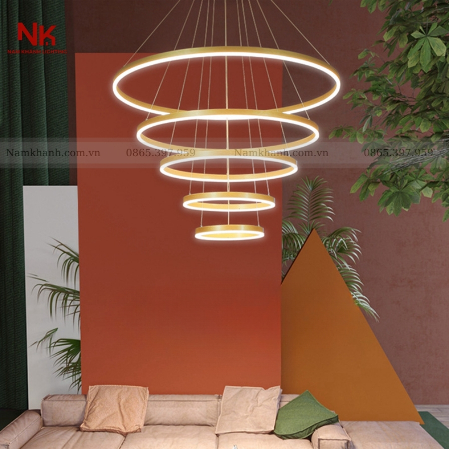 Đèn Thả 5 Vòng Hiện Đại 920