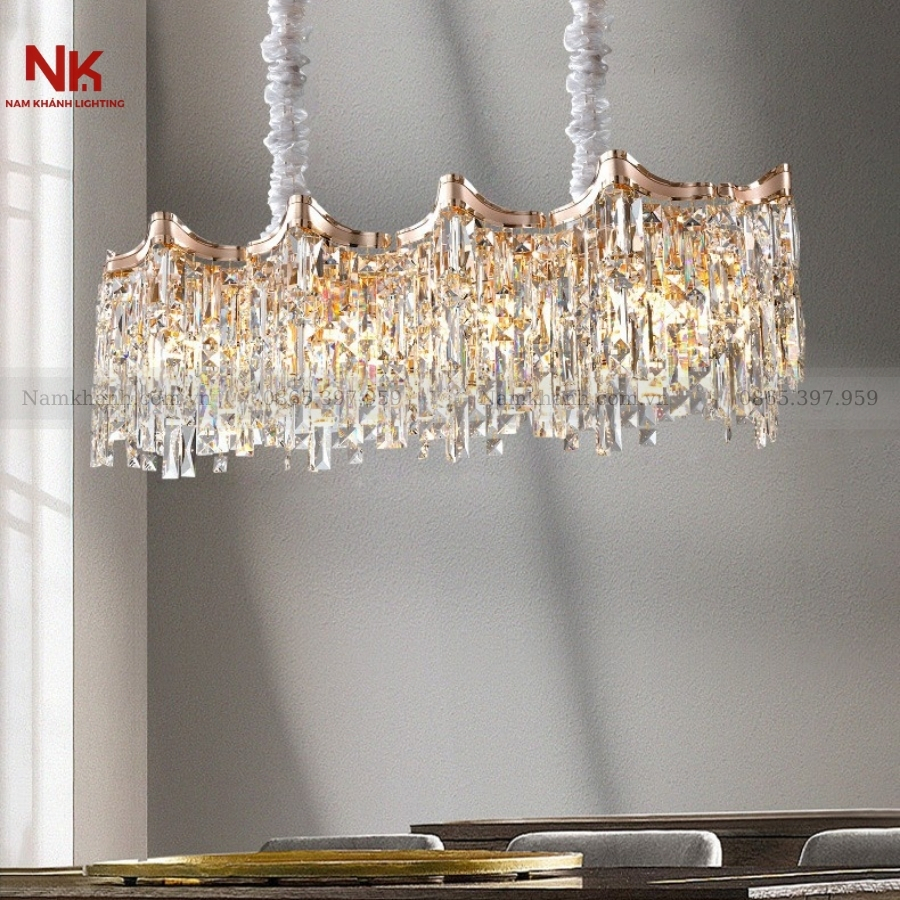 Đèn Chùm Pha Lê Chữ Nhật 695
