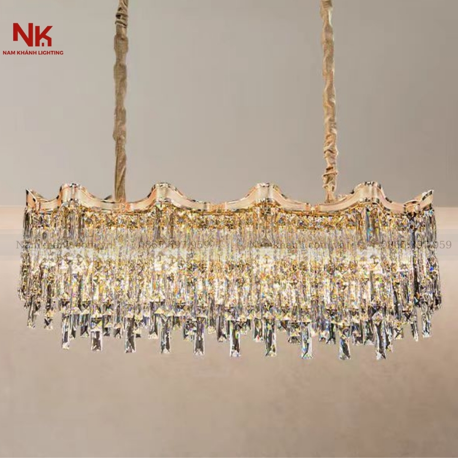 Đèn Chùm Pha Lê Chữ Nhật 695