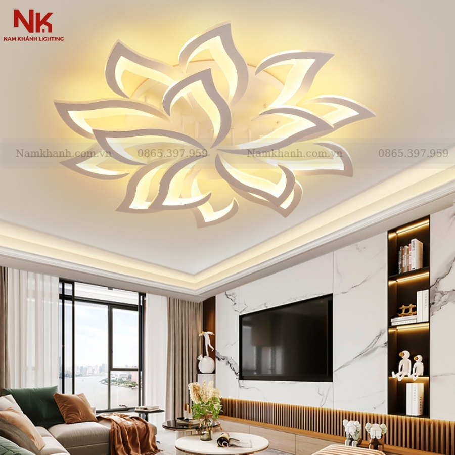 Đèn Ốp Trần Cánh Sen Xoáy