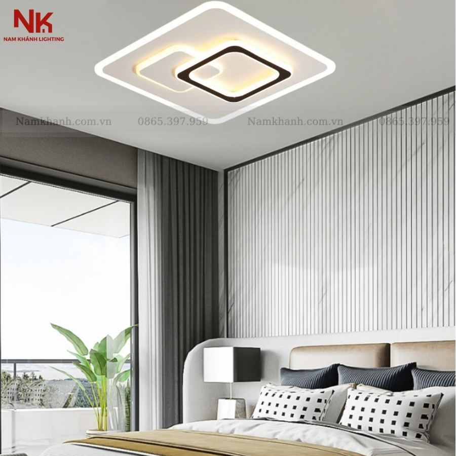 Đèn Ốp Trần Hiện Đại Vuông Tròn
