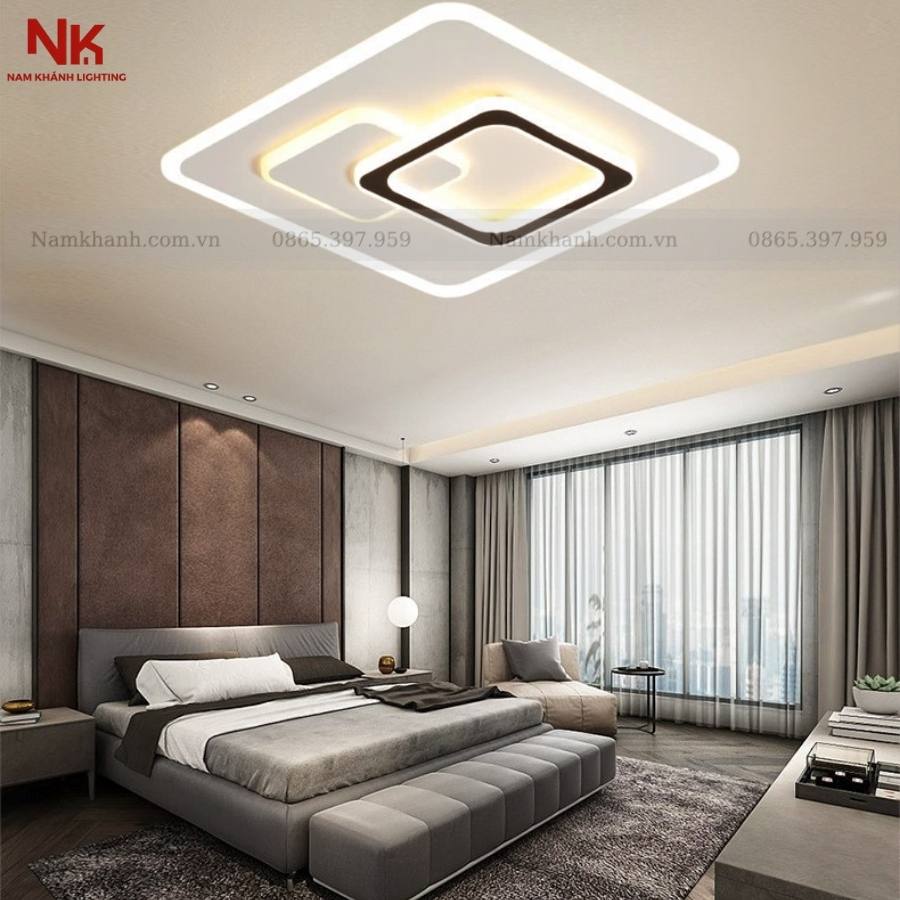 Đèn Ốp Trần Hiện Đại Vuông Tròn