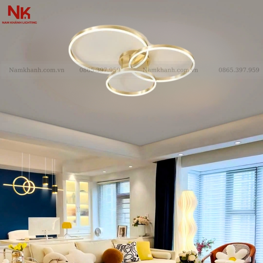 Đèn Ốp Trần 3 Vòng LED