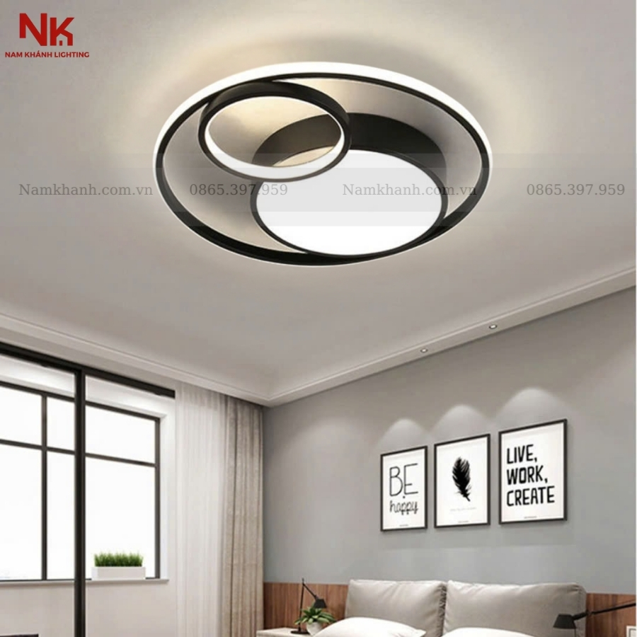 Đèn Ốp Trần Đen Trắng 574